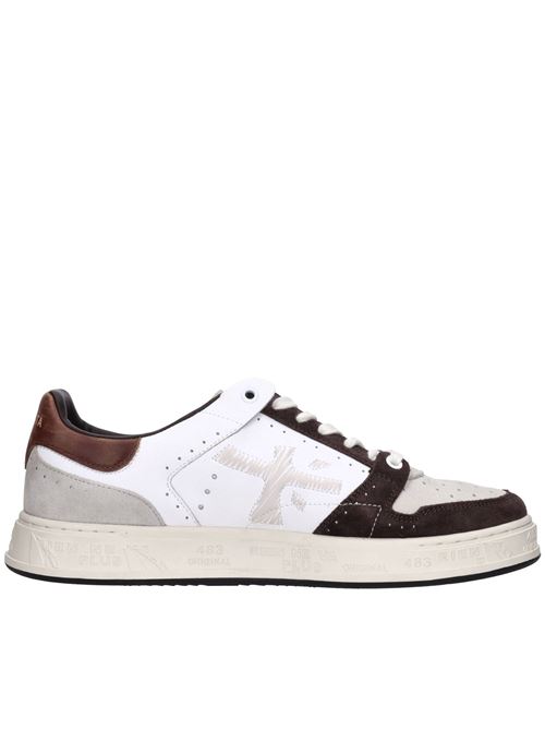 Sneakers in pelle PREMIATA | QUINN VAR. 7018BIANCO-MARRONE-BEIGE